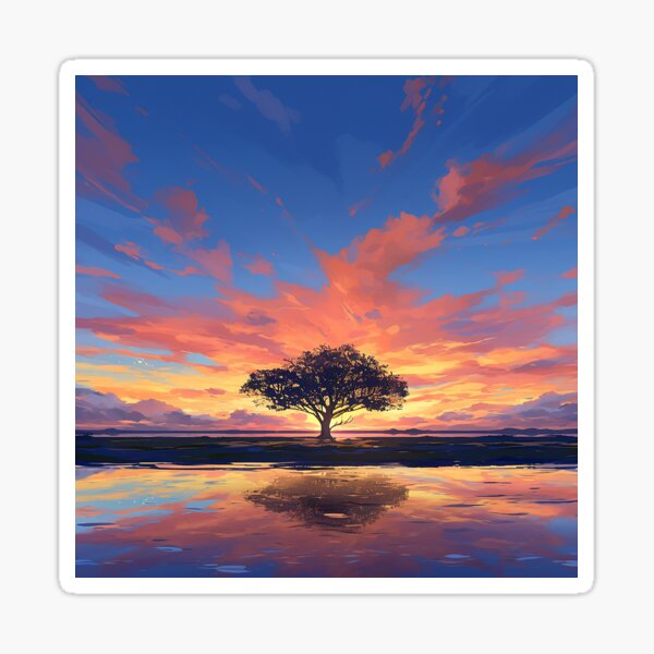 Item preview, Silhouette of Tree at Sunset designed and sold by Christian Weiss.