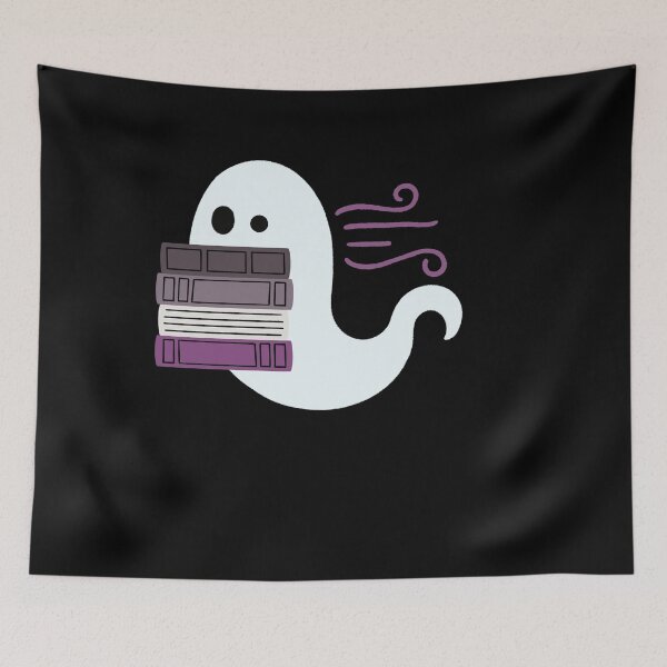 Item preview, ace pride book reading ghost designed and sold by DesignsByAND.