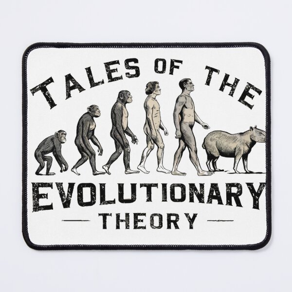 Item preview, “Capybara Evolutionary Theory – Funny Science and Nature Design” designed and sold by SixElements.