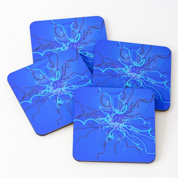Item preview, Blue Neon Tumbleweed designed and sold by Alla Gill.