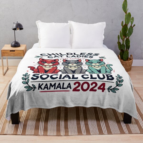 Item preview, Funny Cat Ladies Social Club Humorous Childless Cat Lover designed and sold by DrawHandArt.
