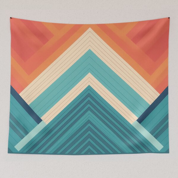 Item preview, A bold zigzag pattern design in contrasting colors, creating an illusion of sharp peaks and valleys. designed and sold by HEMRO.