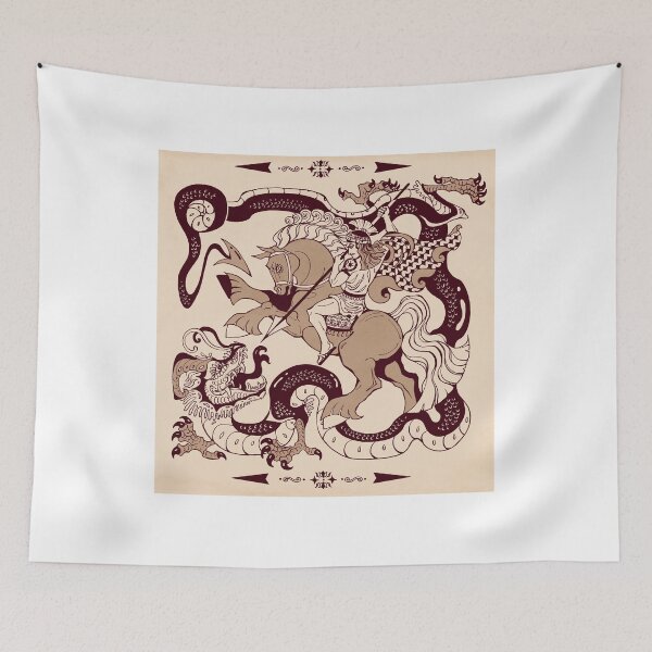 Item preview, St. George And The Dragon Fantasy Medieval Illustration  designed and sold by rubeghast.