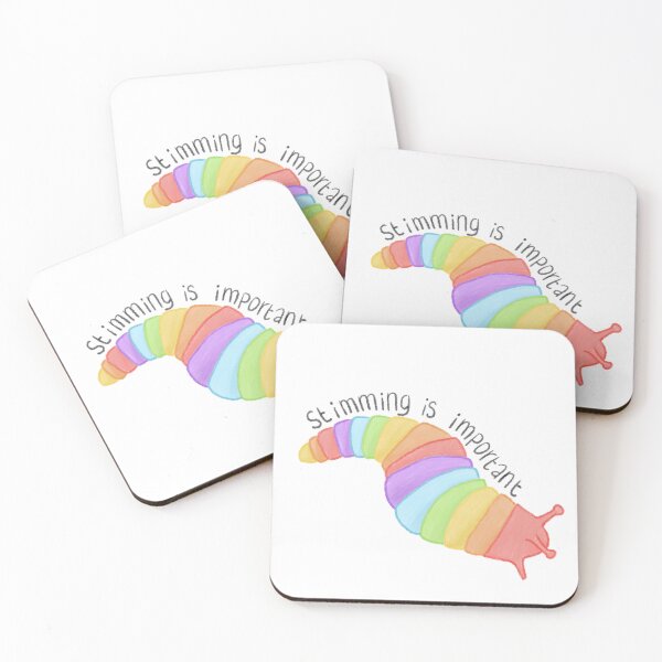 Item preview, stimming is important rainbow slug fidget toy designed and sold by That Autist Artist.