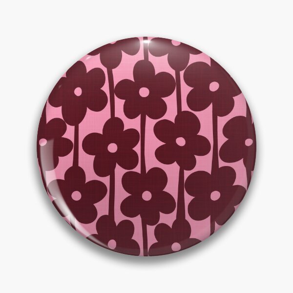 Item preview, Burgundy daisies on pink with linen texture designed and sold by SJAPhoto.
