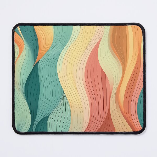 Item preview, A retro-inspired pattern design with waves. vintage colors, pastel combinations. designed and sold by HEMRO.