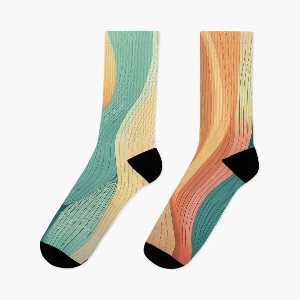 Item preview, A retro-inspired pattern design with waves. vintage colors, pastel combinations. designed and sold by HEMRO.