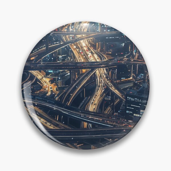Item preview, Neon Veins of the City: A Futuristic Urban Highway designed and sold by oanaunciuleanu.