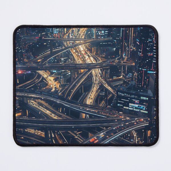 Item preview, Neon Veins of the City: A Futuristic Urban Highway designed and sold by oanaunciuleanu.