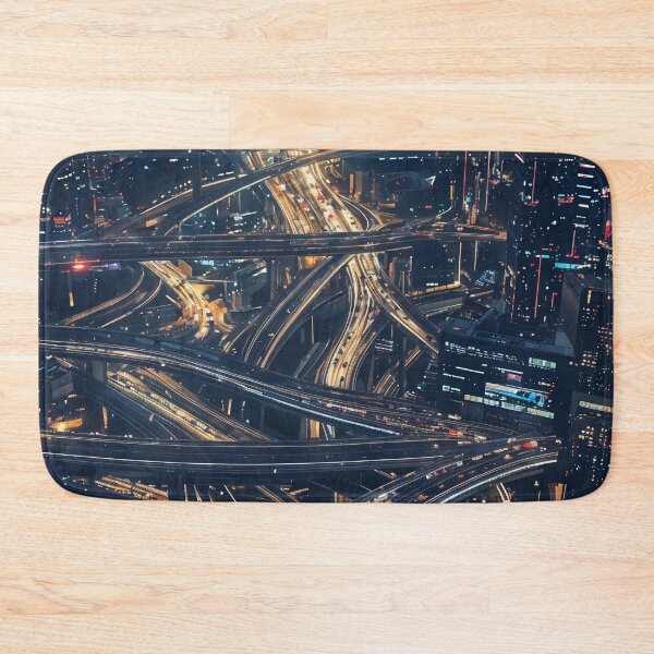 Item preview, Neon Veins of the City: A Futuristic Urban Highway designed and sold by oanaunciuleanu.