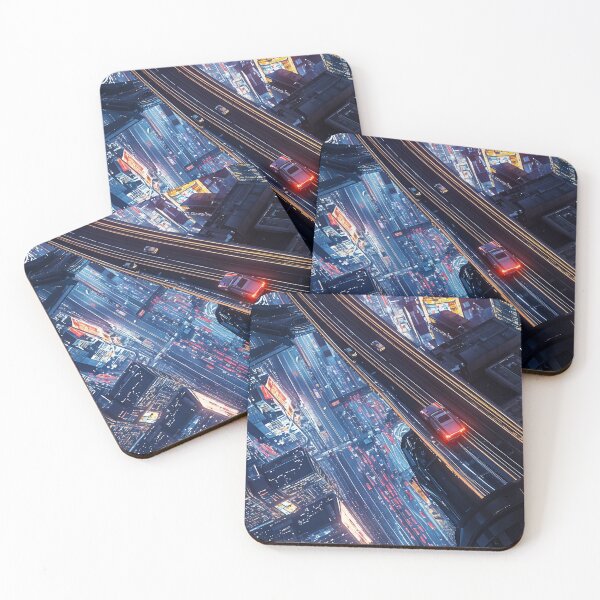 Item preview, Neon Veins of the City: A Futuristic Urban Highway designed and sold by oanaunciuleanu.
