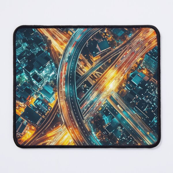 Item preview, Neon Veins of the City: A Futuristic Urban Highway designed and sold by oanaunciuleanu.