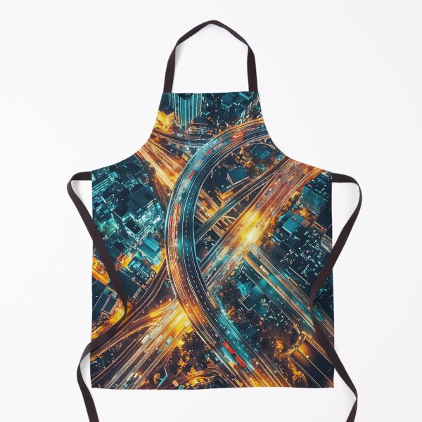 Item preview, Neon Veins of the City: A Futuristic Urban Highway designed and sold by oanaunciuleanu.