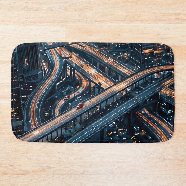 Item preview, Neon Veins of the City: A Futuristic Urban Highway designed and sold by oanaunciuleanu.