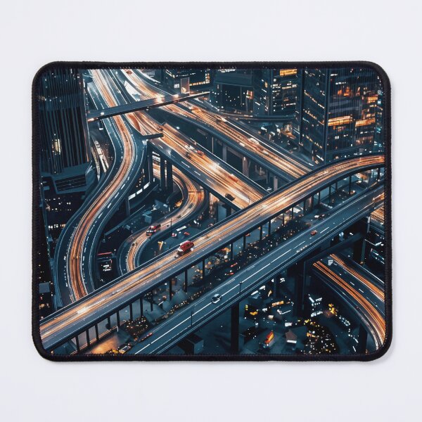 Item preview, Neon Veins of the City: A Futuristic Urban Highway designed and sold by oanaunciuleanu.