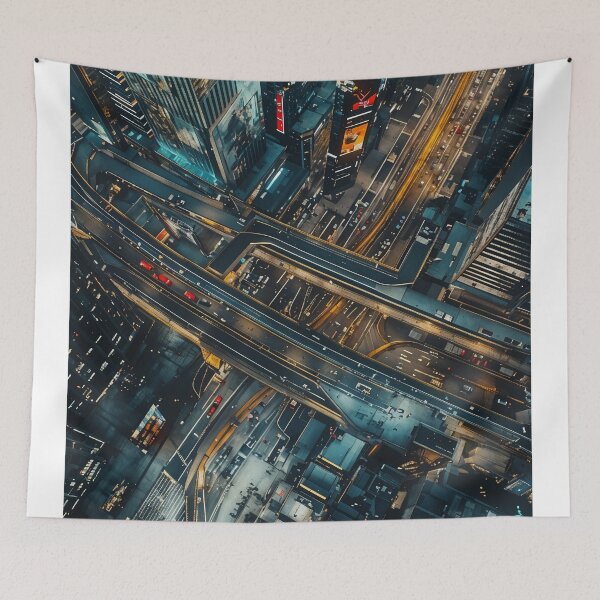 Item preview, Neon Veins of the City: A Futuristic Urban Highway designed and sold by oanaunciuleanu.