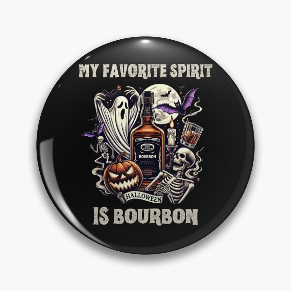 Artikelvorschau, Mein Lieblingsgeist ist Bourbon, lustiges Halloween-Geister-Trinkparty-T-Shirt entworfen und verkauft von MonaCreations.