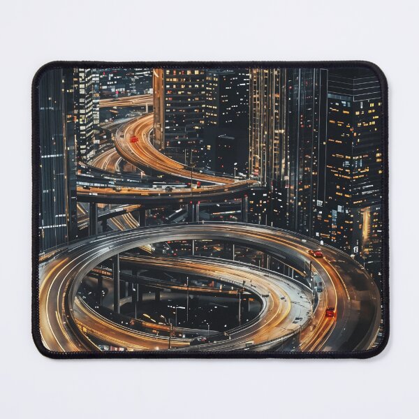 Item preview, Neon Veins of the City: A Futuristic Urban Highway designed and sold by oanaunciuleanu.