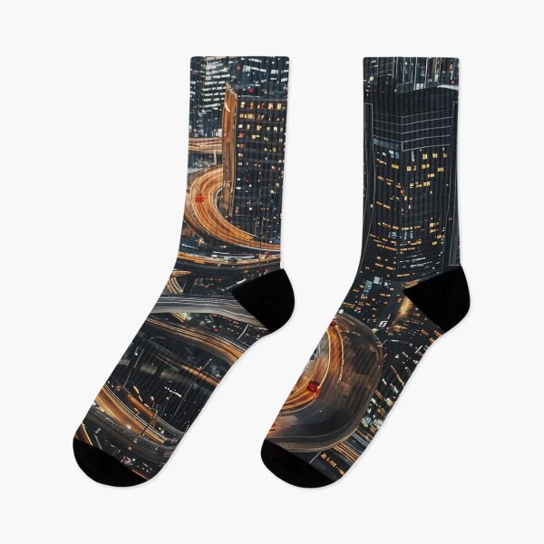 Item preview, Neon Veins of the City: A Futuristic Urban Highway designed and sold by oanaunciuleanu.