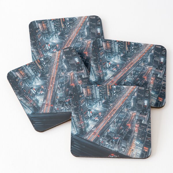 Item preview, Neon Veins of the City: A Futuristic Urban Highway designed and sold by oanaunciuleanu.
