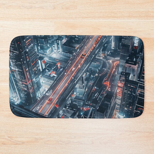 Item preview, Neon Veins of the City: A Futuristic Urban Highway designed and sold by oanaunciuleanu.