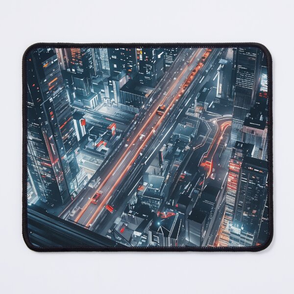 Item preview, Neon Veins of the City: A Futuristic Urban Highway designed and sold by oanaunciuleanu.