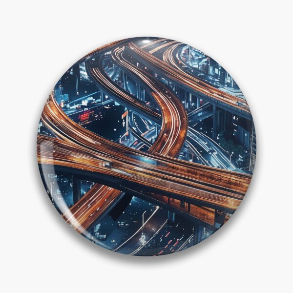 Item preview, Neon Veins of the City: A Futuristic Urban Highway designed and sold by oanaunciuleanu.