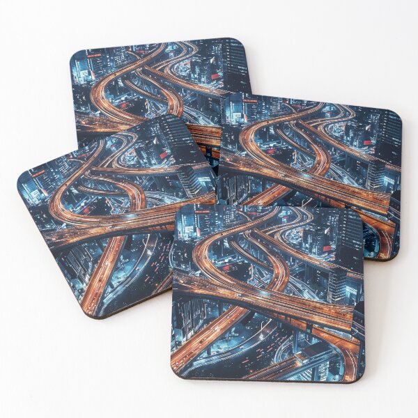 Item preview, Neon Veins of the City: A Futuristic Urban Highway designed and sold by oanaunciuleanu.
