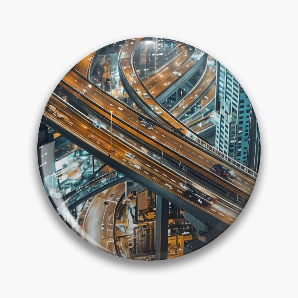 Item preview, Neon Veins of the City: A Futuristic Urban Highway designed and sold by oanaunciuleanu.