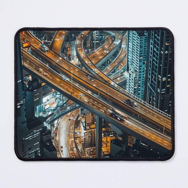 Item preview, Neon Veins of the City: A Futuristic Urban Highway designed and sold by oanaunciuleanu.