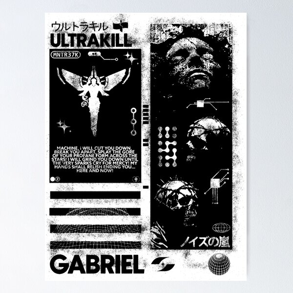 Item preview, ULTRAKILL Gabriel Grunge Style poster designed and sold by Polygremlin.
