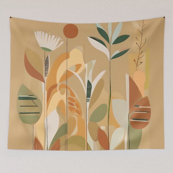 Item preview, Beige and Green Flowers and Leaves designed and sold by Gingezel.