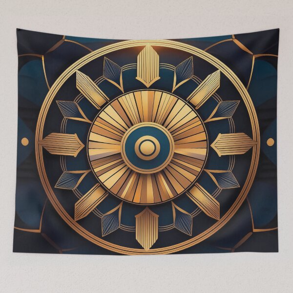 Item preview, An art Deco-inspired medallion pattern design with geometric precision and luxurious colors. designed and sold by HEMRO.