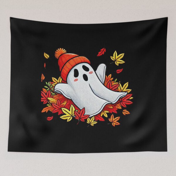 Item preview, Fall Ghost in Leaves Tee – Cute Autumn Halloween Shirt designed and sold by BlankCanvasHaHa.