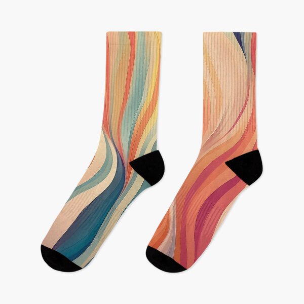 Item preview, A retro-inspired pattern design with waves vintage color pastel combinations. designed and sold by HEMRO.