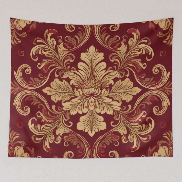 Item preview, A classic Damask pattern design with intricate floral motifs in a rich, elegant color scheme. designed and sold by HEMRO.