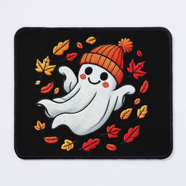 Item preview, Flying Ghost in Autumn Leaves Tee – Cute Halloween Fall Shirt designed and sold by BlankCanvasHaHa.
