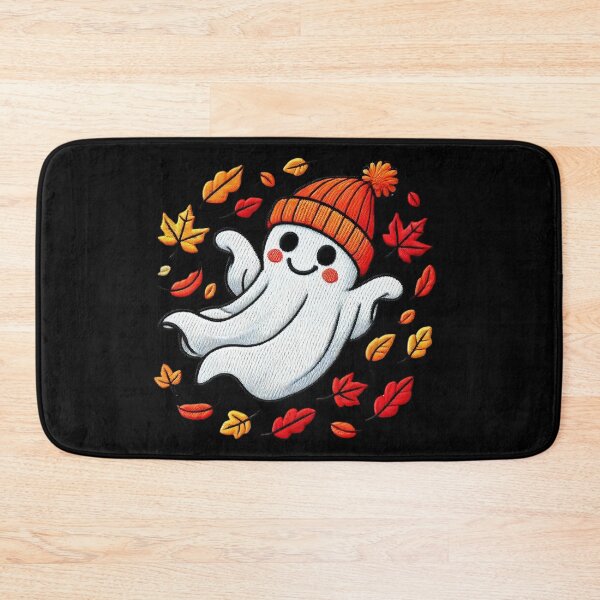 Item preview, Flying Ghost in Autumn Leaves Tee – Cute Halloween Fall Shirt designed and sold by BlankCanvasHaHa.