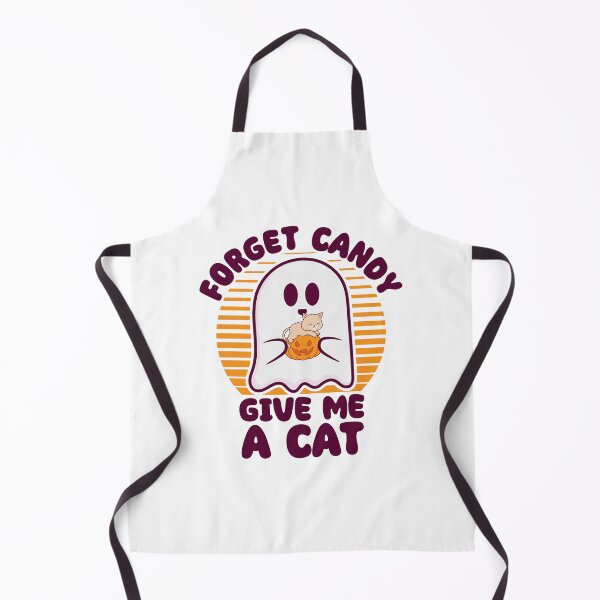 Item preview, Forget Candy Give me a Cat Funny Ghost Cartoon Halloween Quote designed and sold by RayanPod.
