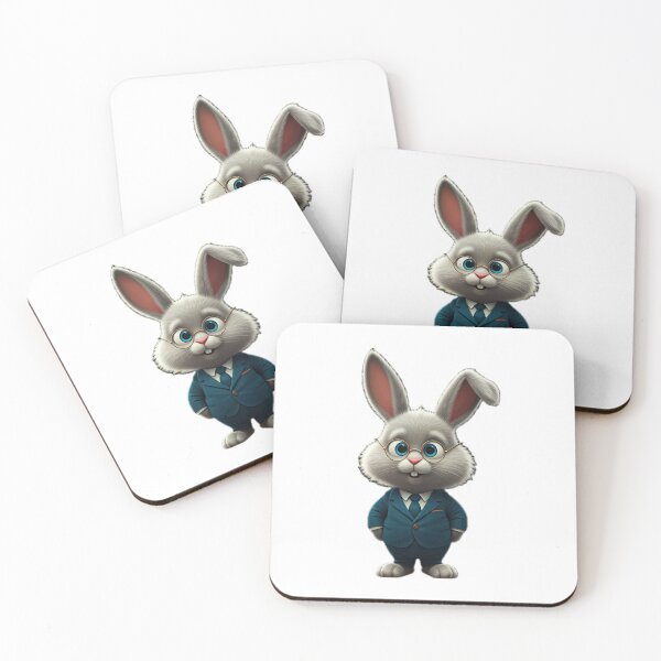 Item preview, Adorable Bunny in a Suit and Glasses designed and sold by nada-art.