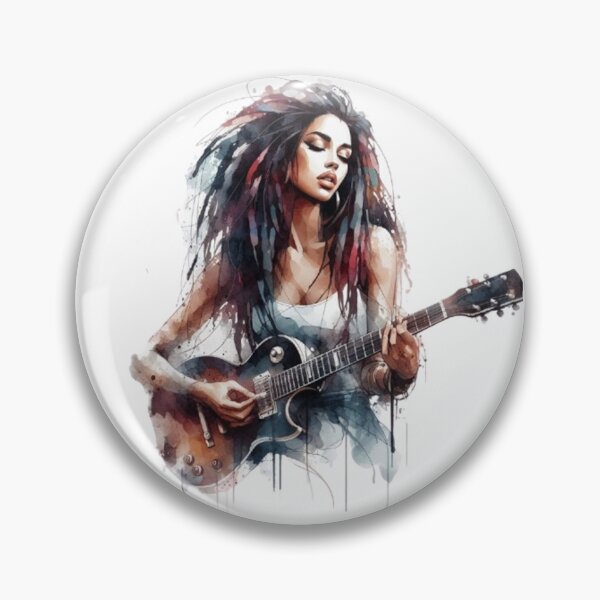 Item preview, “Electric Harmonies: The Guitarist and his Bewitching Riffs” designed and sold by CHRIST5000.