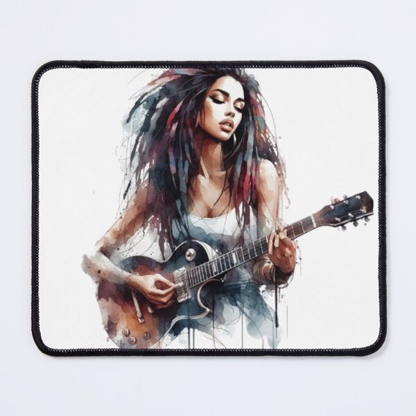 Item preview, “Electric Harmonies: The Guitarist and his Bewitching Riffs” designed and sold by CHRIST5000.
