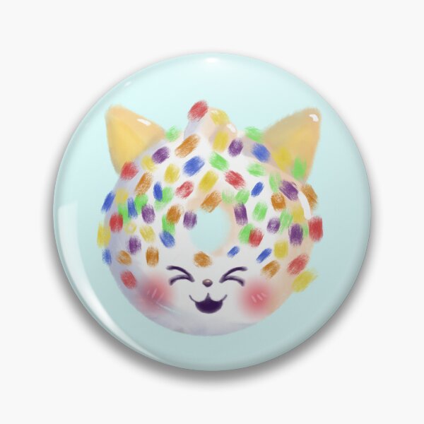 Item preview, Fruity pebbles doughnut kitty  designed and sold by KawaiiFoods.