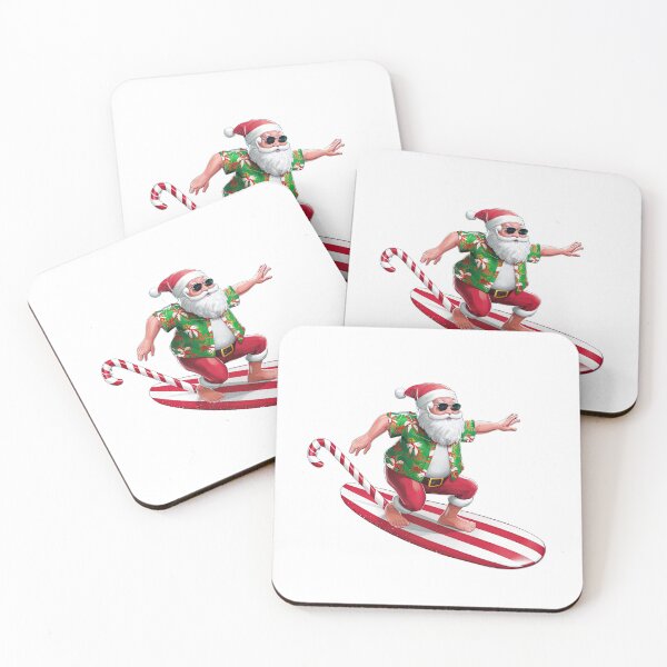 Item preview,  Summer santa claus in summer shirt surfing designed and sold by Expressions-Sel.