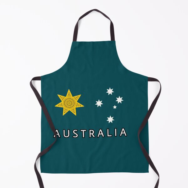 Item preview, Australia golden federation sun flag. teal edition with Southern Cross  designed and sold by Kangaroo Sun.