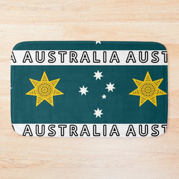 Item preview, Australia golden federation sun flag. teal edition with Southern Cross  designed and sold by Kangaroo Sun.