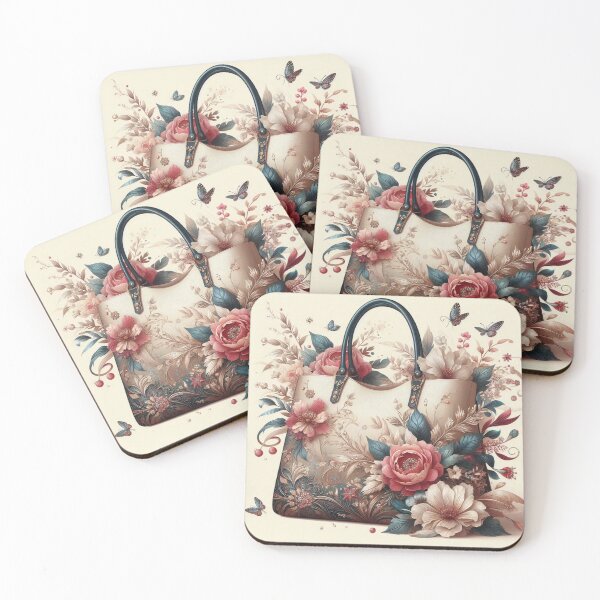 Artikelvorschau, Florale Eleganz: Eine Designer-Handtasche entworfen und verkauft von ZenOfAIarts.