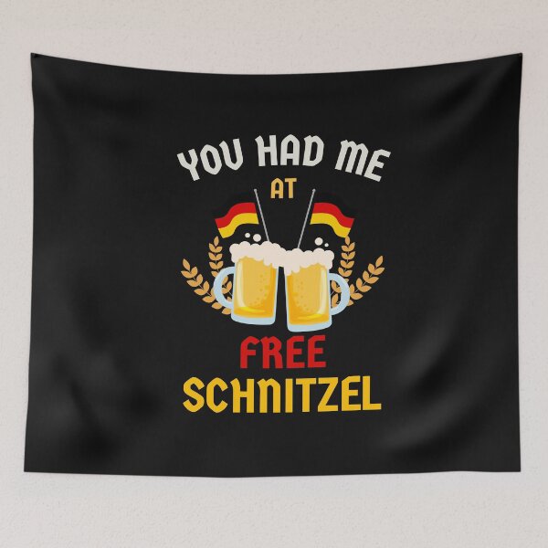 Item preview, You Had Me At Free Schnitzel Funny Beer designed and sold by SharpThreadZ.