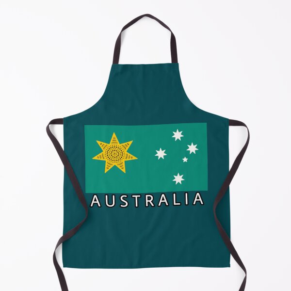 Item preview, Australia golden federation sun flag. aqua edition with Southern Cross designed and sold by Kangaroo Sun.