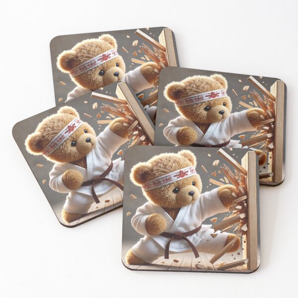 Item preview, Karate bear with ribbon designed and sold by Osintown.
